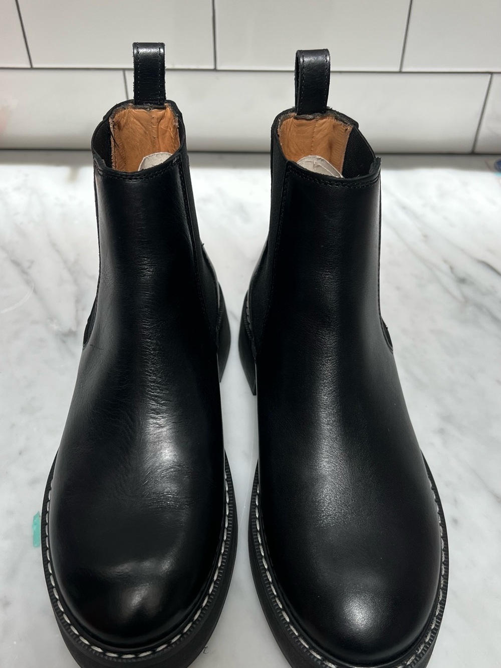 NEW & Other Stories Black Leather Chelsea Boots - Woman’s 6.5 - Picture 7 of 10